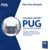Pug Back Support (Pack of 1) | The Ultimate Solution for Back Pain Relief | Ergonomically designed for the Indian body | Offers Ideal Support, Eases Pain, and Enhances Flexibility with breathable Lumber Pad Cushioning and Lower back Brace view 3