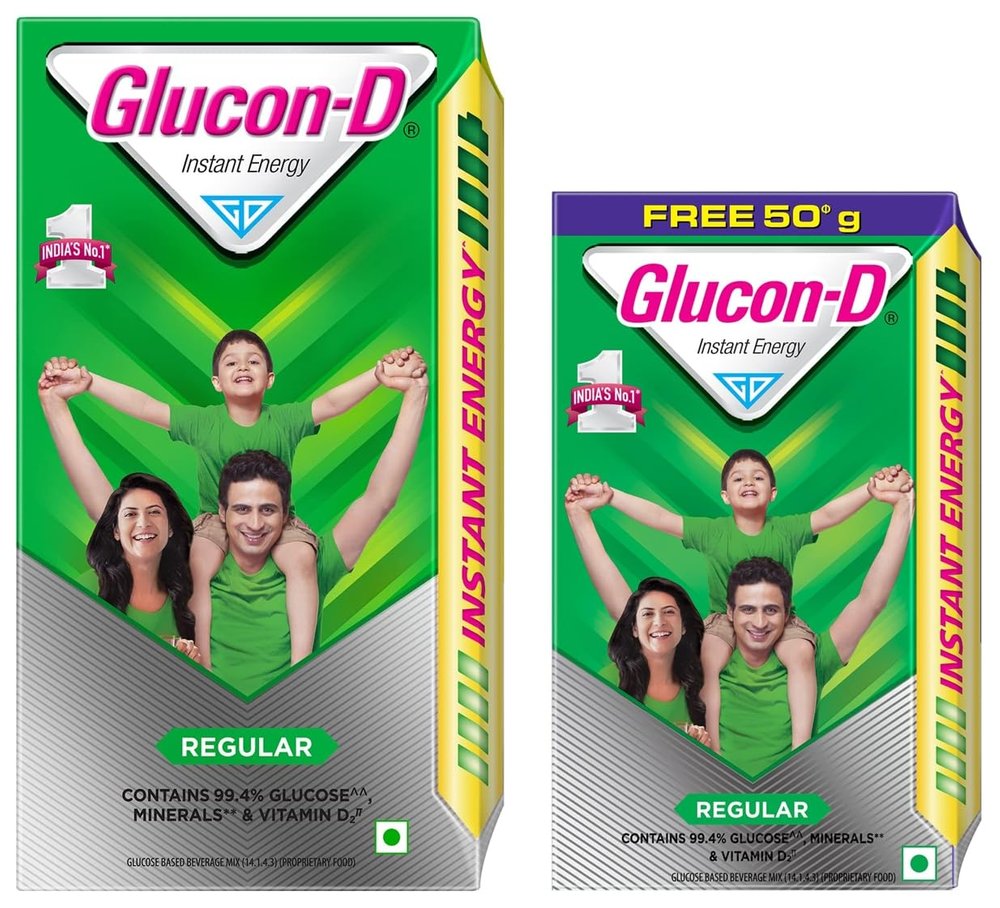 Glucon-D Instant Energy, Regular Pack - 1 kg & Glucon-D Instant Energy Health Drink Regular - 450gm Refill (Extra 50gm Free)
