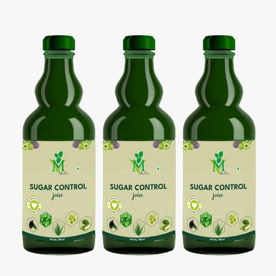 Mint Veda 100% Natural and Herbal Sugar Free Sugar Care Juices Which Controls Blood Sugar Level, Diabetes Care Liquid with Jamun, Karela, and more | No added Sugar Detox Liquid,1Liter, Pack of 3