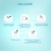BREEZE 2-Ply Portable Toilet Roll Multipurpose Sheets - 50 Pulls, Pack of 5 (1 Canister + 4 Refills)- White view 4