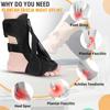 1Pack Plantar Fasciitis Night Splint, Upgrade 3 Adjustable Straps Plantar Fasciitis Relief Night Splint for Women & Men, Relief Brace for Plantar Fasciitis Relief, Achilles Tendonitis and Foot Drop, Black, One size, Black, One Size view 3