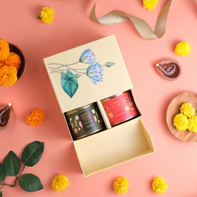 OH CHA - Assorted Tea Gift Set, Bloom Gift Box | Luxury Tea Gift Box with 4 Wellness Tea Flavors | Gift for Him/Her | Birthday Gift for Men, Women, Healthy Gift Pack | Green Tea & Herbal Tea Pack