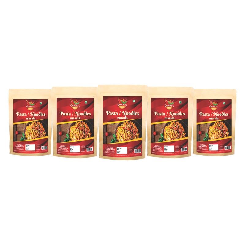 Changezi's Chinese Masala Pasta Masala Macaroni Masala | Noodles/Penne/Fusilli Pasta Masala | Whole Spices Blend With Authentic Traditional Taste- 750gm(pack of 5x 150gm)