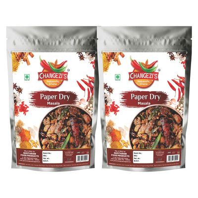 Changezi's Cloves Paper Dry Black Pepper Garam Masala/Spicy Chicken Paper Masala | Spicy Hot Paper Dry Masala | Perfect Mixup of Rich Spices | Authentic Traditional Taste-80Gx2Pk
