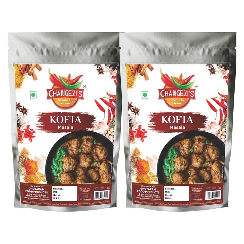 Changezi's Shahi Mughlai Kofta Masala/Kofta Curry Masala/Meatball/Chicken Kofta Masala | Nargisi Kofta Masala/KOFTA MASALA | Meat Balls Meatloaf Masala/Chicken Ball Masala-980Gx2Pk
