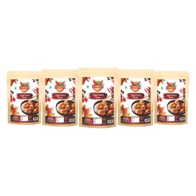 Changezi's Authentic Anda Curry Masala | Egg Masala | Anda Masala/Egg Curry Masala | Aromatic Spicy Anda Bhurji/Egg Bhurji Masala | Stone Ground Rich Spice Mix Easy to Cook-150Gx5Pk