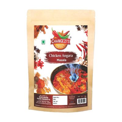 Changezi's Daryaganj Restaurant style Spicy Juicy Chicken Angara Masala | CHICKEN ANGARA MASALA POWDER/SPICY CHICKEN GRAVY MASALA | Aromatic Smoky Angara Chicken Masala Powder-480Gx1Pk