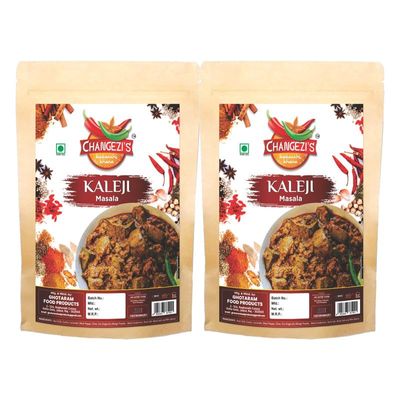 Changezi's Royal Mutton Kaleji Masala Powder/Bhuni Kaleji Masala Powder | kaleji curry Masala/goat kaleji masala/kaleji salan MASALA/dry kaleji MASALA/mutton liver curry-980Gx2Pk