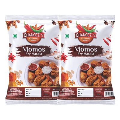 CHANGEZI'S bawarchi khana Chicken Momo Fry Masala/Murgh Momos Fry Masala|Mutton Keema Momo Fry Masala|Fry Kadai Momo Masala/Momo Fry Kadhai Masala Restaurant Style|Aromatic Flavourful-80Gx2Pk