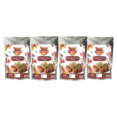 Changezi's Chicken Tandoori Momo Masala/Mutton Tandoori Momos Masala | Tandoori Masala For Momo | Rich Blend Of Authentic Spices | Authenic Taste Chinese Dish Masala-80Gx4Pk