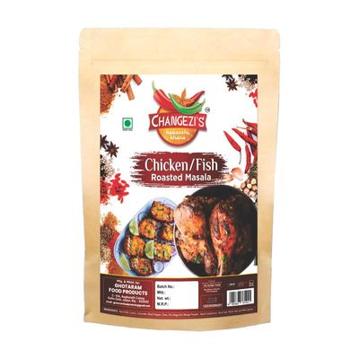 Changezi's Stone Ground Chicken Fish Marinate Masala/Roasted Masala | Roasted Chicken Masala/Chicken Roast Masala | Fish Fry/Tandoori Masala | Perfect Blend Of Rich Aromatic Spices-240Gx1Pk