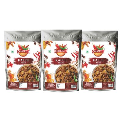 Changezi's Hyderabadi Kaleji Ka Salan Masala/hyderabadi kaleji Masala | kaleji ka salan Masala | Goat kaleji Masala | Mix of Rich Aromatic Spices | Fresh And Healthy Masala Mix-190Gx3Pk