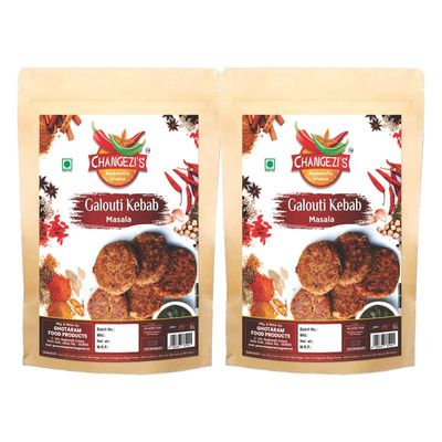 Changezi's Tunday Kebab Masala/Galouti Kabab Masala/Luckhnowi Galawati Kebab Kabab Masala/Authentic Traditional Galouti Kebab Masala Perfect Mix of Rich Aromatic Spices-480Gx2Pk