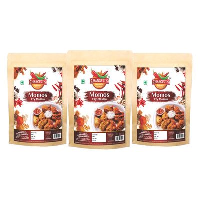 Changezi's Classic Marwari Karahi Fry Momo Masala/Momos Fry Masala | Kadai Fry Momo Masala | Whole Spices Blend With Authentic Traditional Taste | Natural Spices-980Gx3Pk