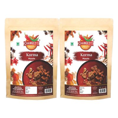 CHANGEZI'S bawarchi khana Lucknowi Nawabi Korma Masala/Qorma Masala|Chicken Korma Masala|Mutton Korma Masala|Chicken Qorma Masala|Mutton Qorma Masala|Kurma Khurma Masala|Kuruma Masala-150Gx2Pk