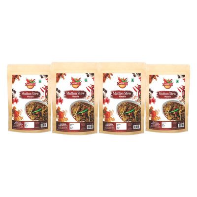 Changezi's Stone Ground Authentic Stew Masala/Meat Mutton Stew Masala | Chicken/Murgh Stew Masala/Nadan Mutton STEW MASALA | Easy & Ready to Cook Exotic Rich Spices Blend-240Gx4Pk