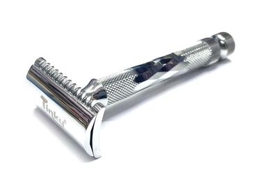 Tinku Double Edge Brass Safety Razor (T6001-OC) Open Comb