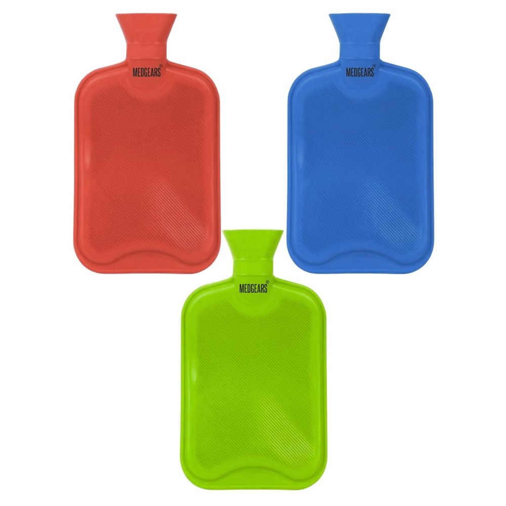 DR PT Rubber Hot/Warm Water Bag Therapy for Pain Relief & Massager Non-Electrical Hot Water Bag (Multicolor) (2000ML) (Pack of 1)