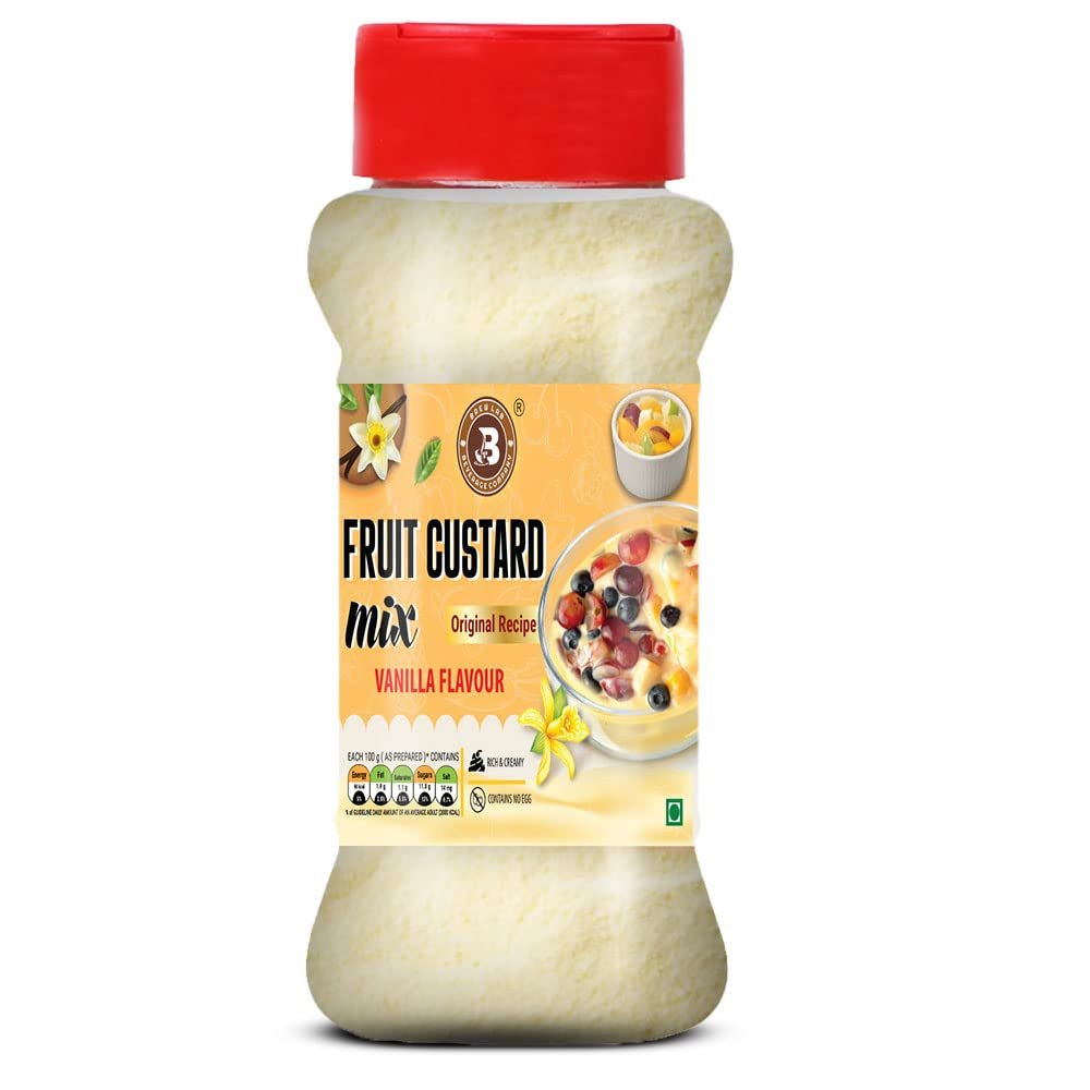 Brew Lab Fruit Custard Mix Vanilla Flavor | Rich Creamy Flavor | Good Source of Energy | 100 g