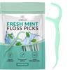 Athelas Pack of 100 Fresh Mint Dental Floss Picks | Dentist Designed & most convenient teeth Flosser for fresh Breath & complete oral plaque removal (Fresh Mint) view 1