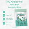 Athelas Pack of 100 Fresh Mint Dental Floss Picks | Dentist Designed & most convenient teeth Flosser for fresh Breath & complete oral plaque removal (Fresh Mint) view 2