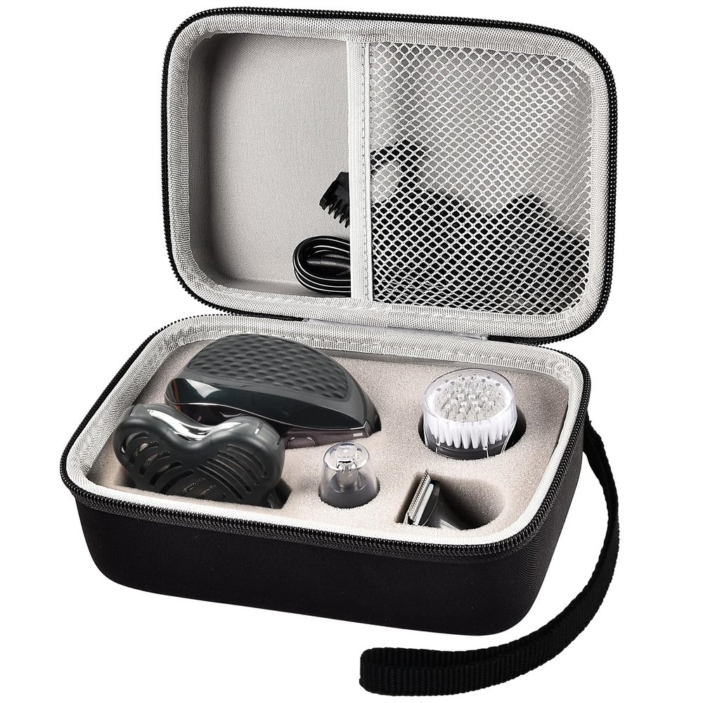 Boobowl Head Shaver Case Compatible with Remington Balder Pro Head Shaver, Hair Clipper Storage Holder for Telfun/for Vsmooth Bald Men's 5-in-1 Trimmer, Blades, Nose Trimming and More (Bag Only)