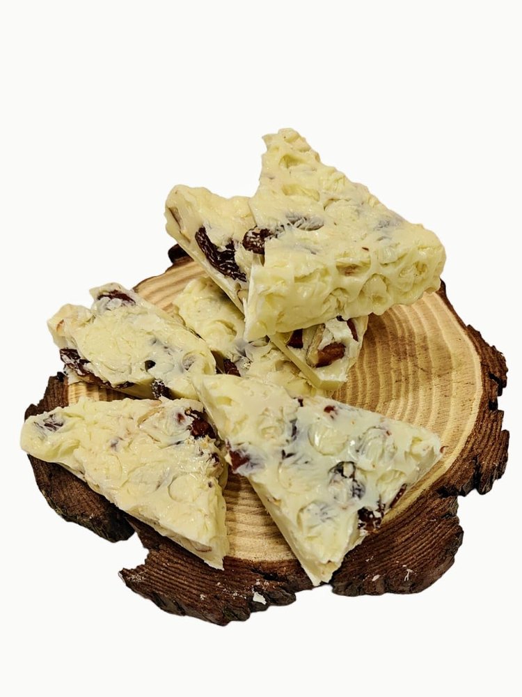 Honeybakes Homemade White Chocolates Filled with Raisins |Almond| Cashew Rich Creamy Cubes | 250 grams