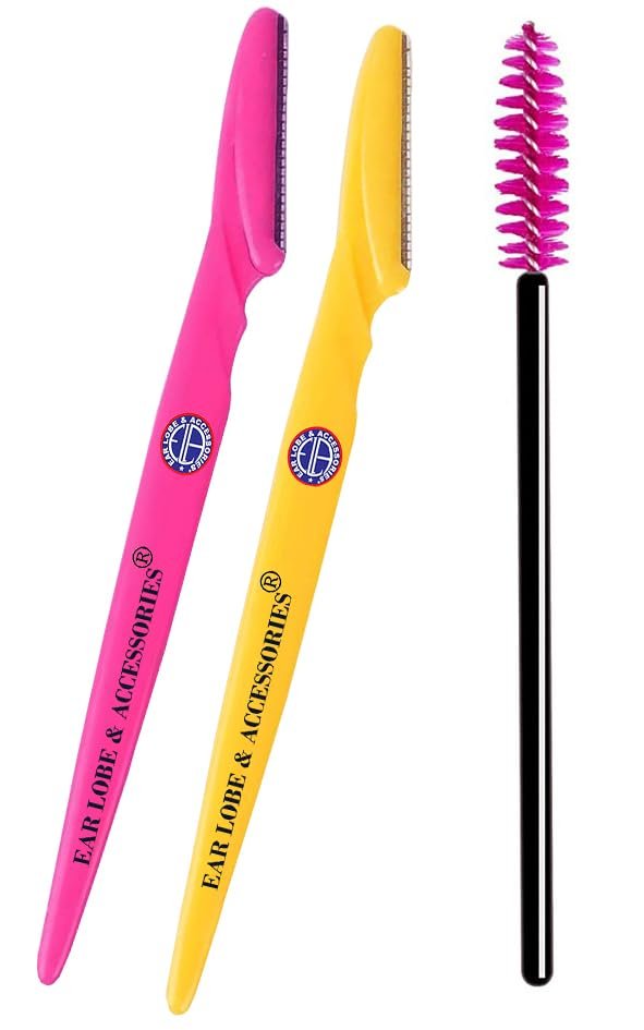 [Ear Lobe & Accessories] Eyebrow Styling Combo (1 PC Spooly Eyebrow Brush | 2 PCS Eyebrow Razor)