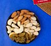 DI MITHAI NATION Cashew, Almond, Pistachio and Raisin (50 Gram Each) In Classic Pink Tree Box with Elegant Om Rakhi Set of 2 for Rakshabandhan Gift Pack view 4