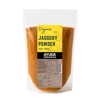 Ayuda Organics Jaggery Powder I Unrefined and Unadulterated I Purity & Delightful Taste I Natural Sweetener I Pure & Organic Gur Powder I Chemical & Pesticides Free I Best Substitute for Sugar (500gm)