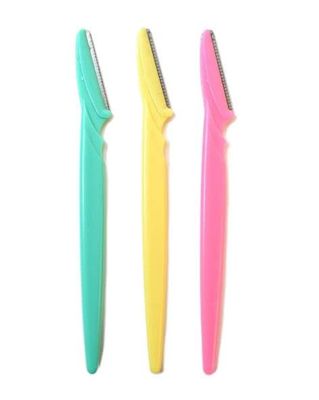 NavaFresh Basics Disposable Safety Razor for Face, Eyebrow & Body Hair Removal, Stainless Steel Blades, Multicolor, 3 Count, Women, Girls