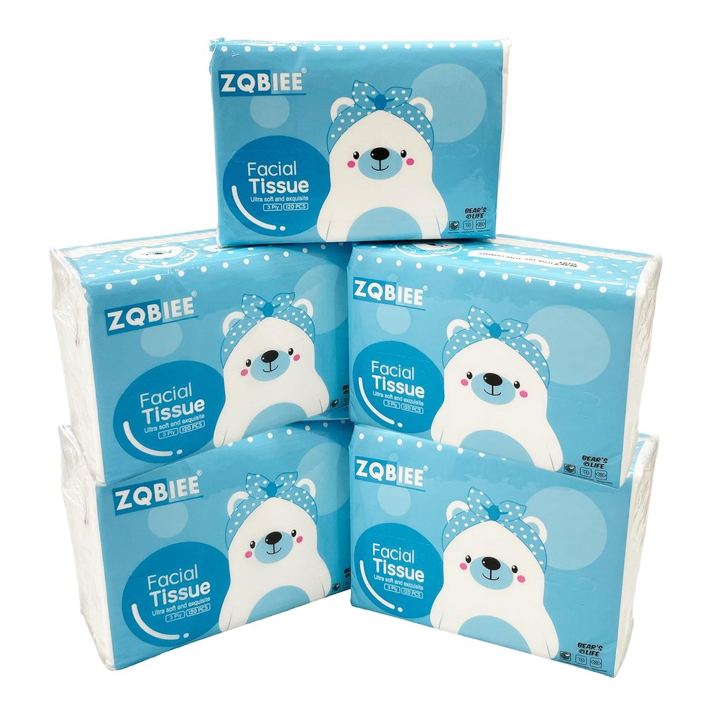 DC DECORIO Tissue Papers 100% Skin-safe Tissue Papers for Car, Bathroom, Bedroom, Office (PACK OF 5, 120 Pulls)