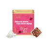 Tifusion Organic White Tea with Rose for Healthy Hair & Glowing Skin With Green World Healthiest Tea Antioxidant Herbal Cooler Tea (30 Tea Bag, 30 Serving Cups) view 1