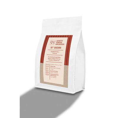 93 Degrees Coffee Roaster- Cascara (Coffee Cherry Tea) / Flavour Notes: Berry, Red Cherry, Sweet Hibiscus (Pack of 2)