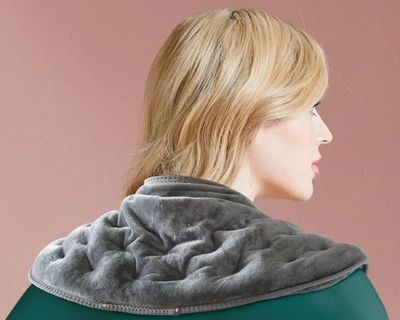 CYROX Microwave Heating Pad Neck Shoulders, Heated Neck Wrap Weighted Neck and Shoulder Wrap for Pain and Spasm Relief, Soft, Reusable (1Pcs)