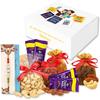 Bay Nut Premium Rakhi dryfruit Hamper for Brother 300gm dryfruits,rolichawal, 4 choclates, card, 2 rakhi, colourful box view 1