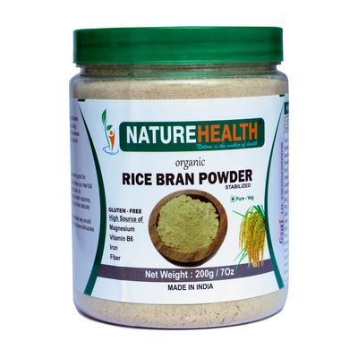 Nature health organic purified rice bran powder (stabilized) 200g