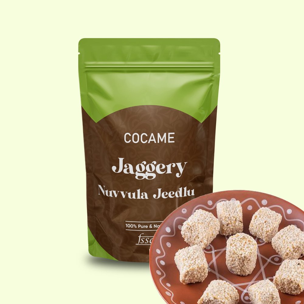 Fresh and Healthy Home Made Bellam Nuvvula Jeedlu/Fresh Home Made Jaggery White Till Candy/Bellam Jeedlu - 200 grams