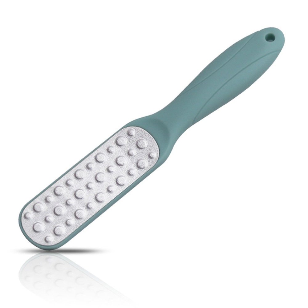 YANCI Professional Pedicure Foot File Double-sided Stainless Steel Foot Scrubber Callus Remover Dead Skin Hard Skin Corn Removal Pedicure Exfoliator for Wet or Dry Feet (Green)