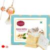 Kaameri Bazaar Rakhi for Brother and bhabhi combo with Sweets - Rakhi and lumba with Kaju Katli Gift Pack Greeting Card and Roli Chawal - Rakhi Gift for Brother and bhabhi - Pink Flower Rakhi view 1
