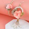 Kaameri Bazaar Rakhi for Brother and bhabhi combo with Sweets - Rakhi and lumba with Kaju Katli Gift Pack Greeting Card and Roli Chawal - Rakhi Gift for Brother and bhabhi - Pink Flower Rakhi view 4