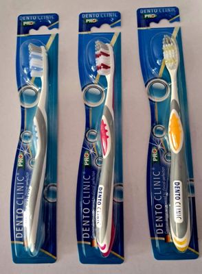 Dento Clinic Pro+ Multi Color Medium Toothbrush (Pack Of 12 Pcs)