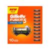 Gillette Fusion Proglide Blades for men - 10 count for Perfect Shave and Beard Shape with styling back blade view 1