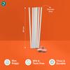 ECO SOUL [8 mm, 100 Count] Biodegradable Paper Straws | Eco-Friendly Compostable Sustainable Disposable Drinking Straws | Juice Smoothie Thick Shakes Non-Bendable White Straws (Wide) view 2