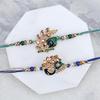 Kaameri Bazaar Rakhi for Brother combo with Sweets - Set of 2 Rakhi with Besan ladoo Gift Pack Greeting Card and Roli Chawal - Rakhi Gift for Brother - Morepank Rakhi view 3