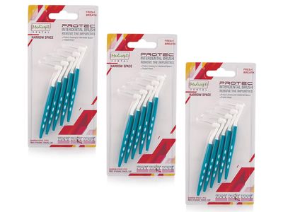 Medicept PROTEC Angled Interdental Brush NARROW Space (GREEN)- Pack of 3
