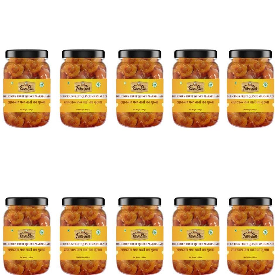 4 Kg - Combo Pack - 10 in 1 - Bahi Honey Murabba - Quince Fruit Marmalade - Made With Rock Sugar & Honey- 400gm each