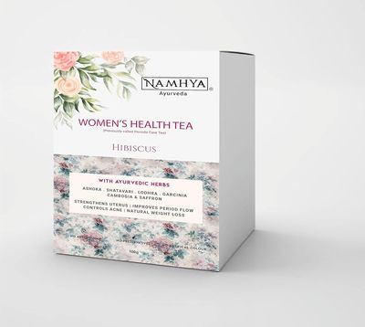 Namhya Period Care Herbal Hibiscus Tea 100g (50 Cups) Hibiscus Tea Leaves, Shatavari, Ashoka, Lodhra, Saffron Relieves Cramps, PMS, Supports Hormonal Balance Natural, No Preservatives