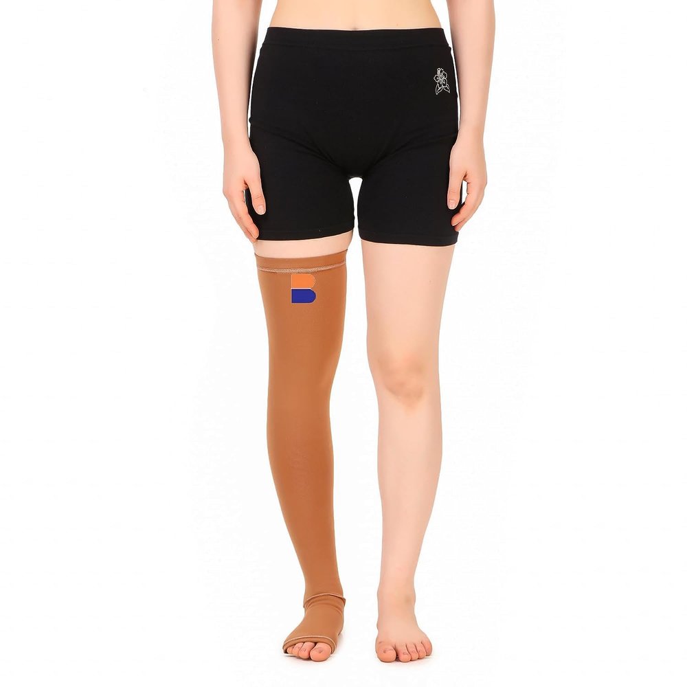 BELTWALA-Medical Compression Stockings for Varicose Veins | Class 2 Thigh Length | Class II Compression Socks | Varicose veins stockings for Men and Women (L)