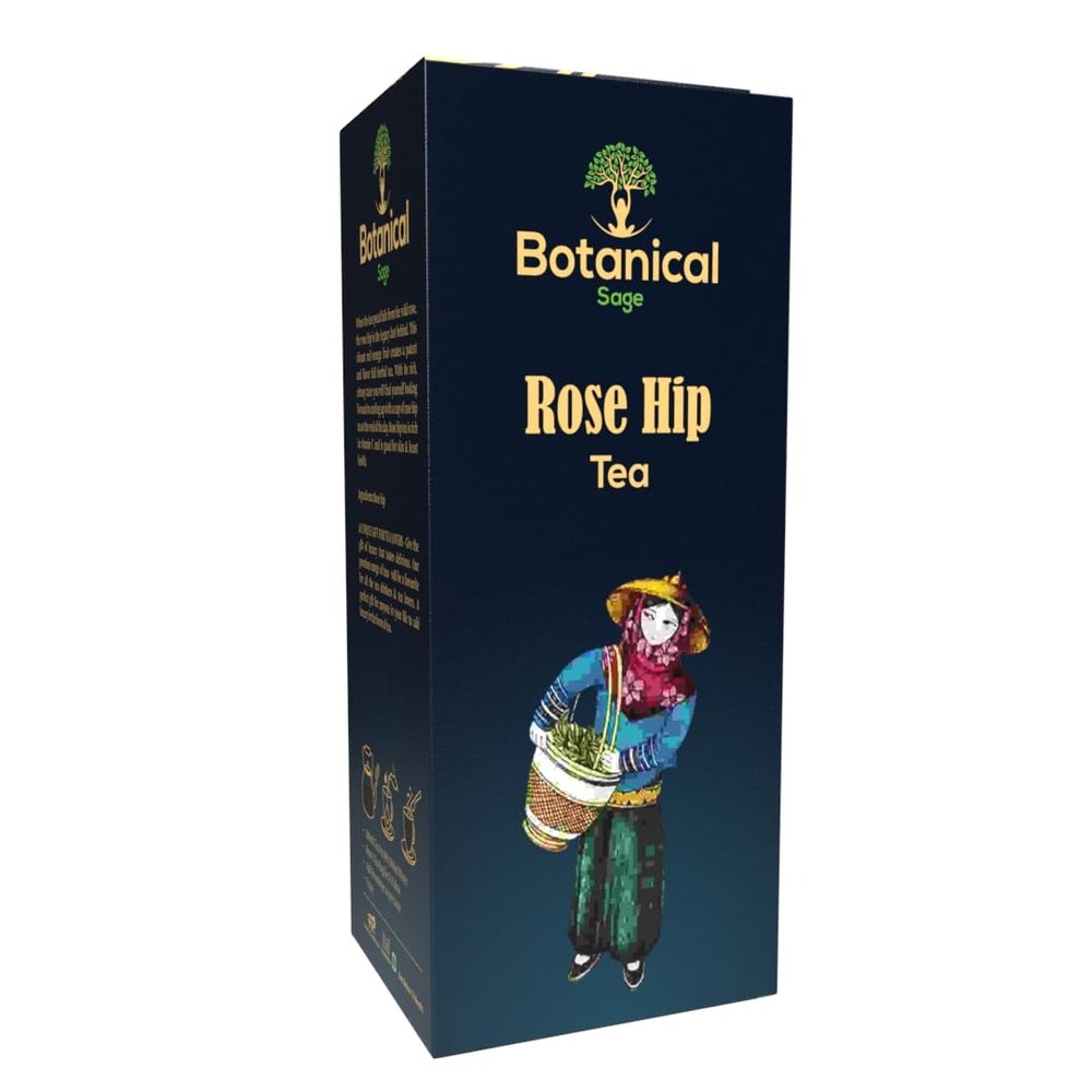 Botanical Sage- RoseHip Tea 40 Pyramid Tea Bags | for clear skin | Selected | Luxury Tea